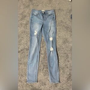 Mudd High Rise Light Blue Distressed Jeans